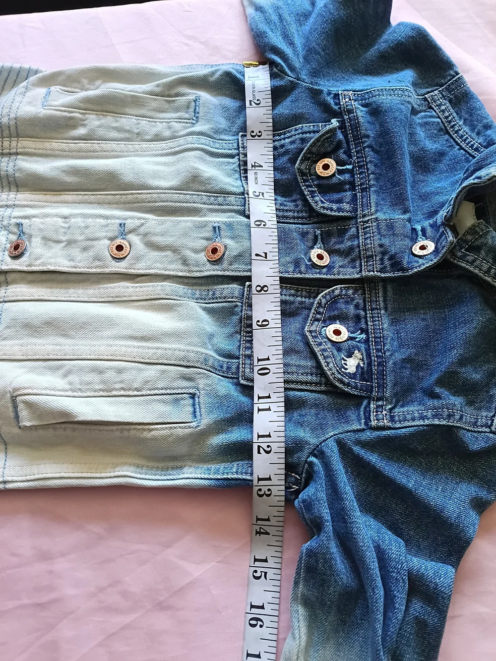 Abercrombie & Fitch Kids Girls Ombre Denim Jean Jacket Size 5/6